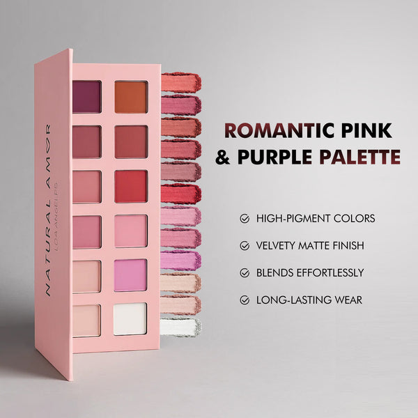 12-Color Pink & Purple Eyeshadow Palette