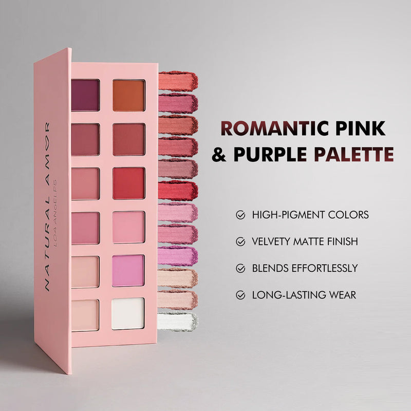12-Color Pink & Purple Eyeshadow Palette