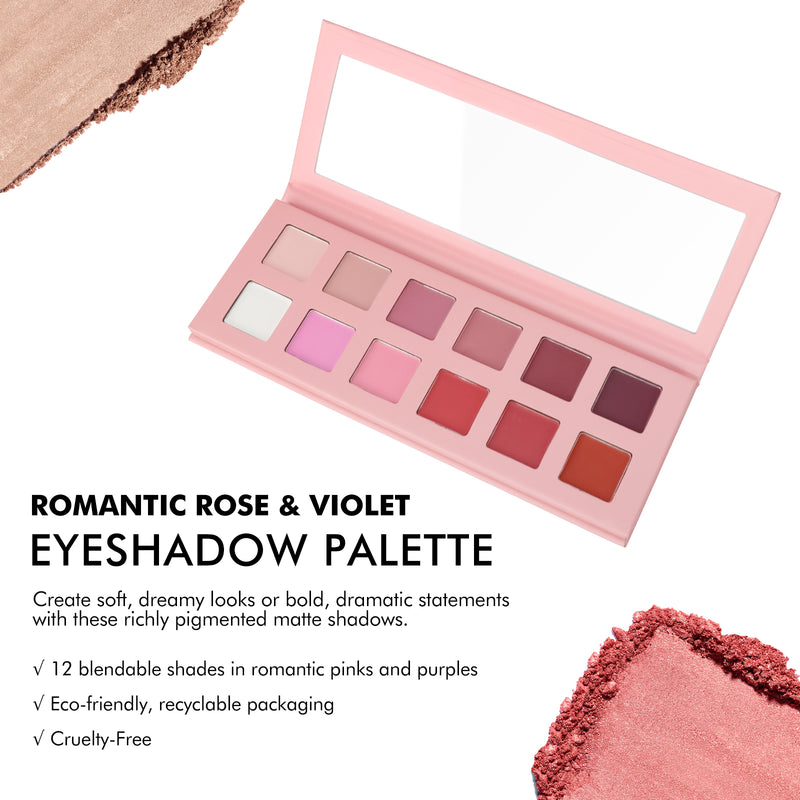 12-Color Pink & Purple Eyeshadow Palette