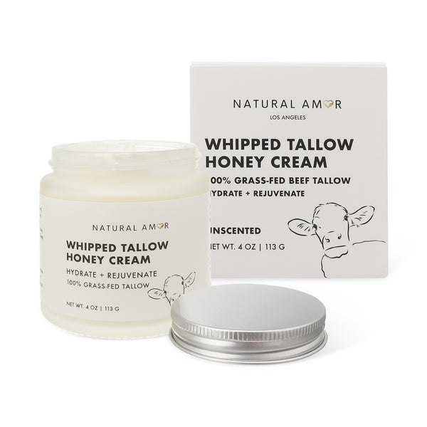 Grass Fed Tallow Honey Cream 4OZ