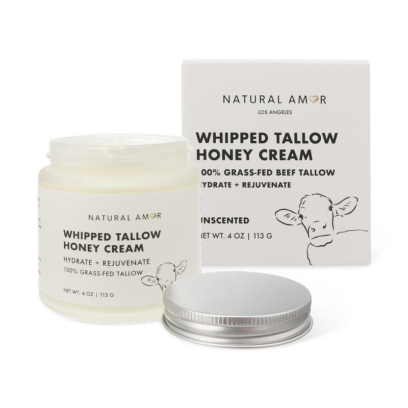 Grass Fed Tallow Honey Cream 4OZ