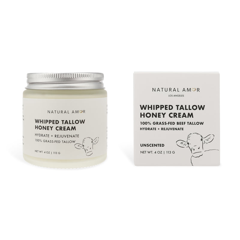 Grass Fed Tallow Honey Cream 4OZ