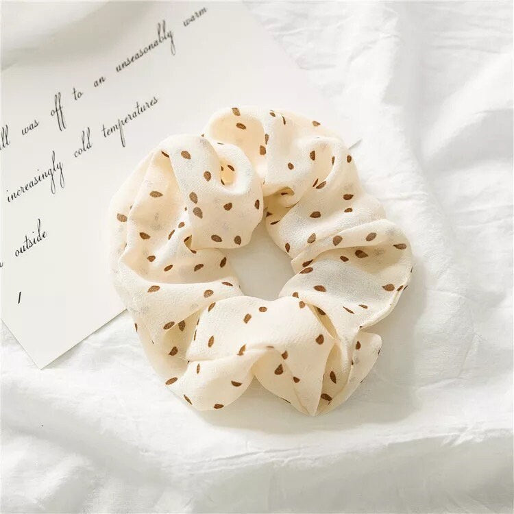 Dotted Hair Scrunchie