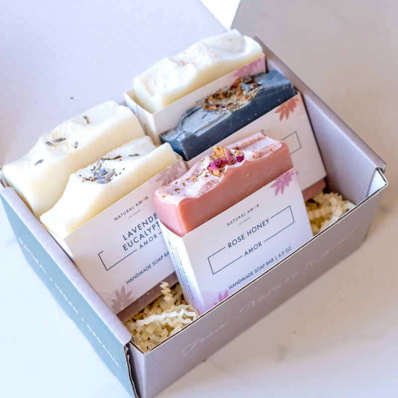 5pk handmade soap gift box