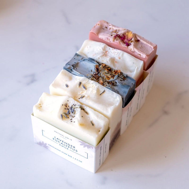 Handmade Soap Gift Box 5pk| Artisan soap bar | Self Care| Personalized gift for her|Care Package| Graduation Gift