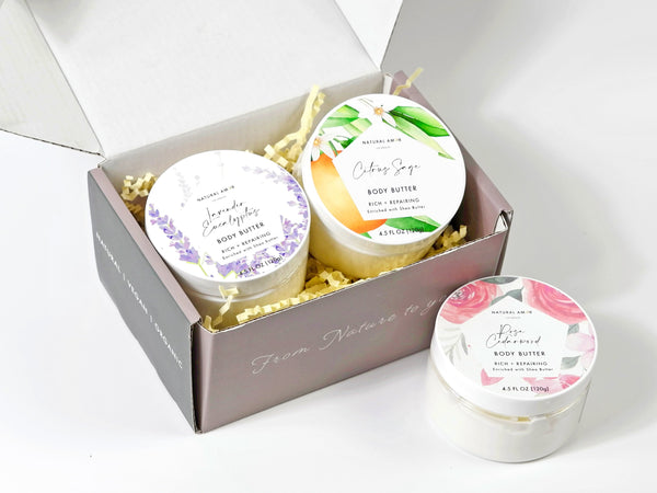 Body Butter Trio Gift Set| Emulsified Body Butter| Shea Butter| Cocoa Butter| Body Yogurt| Birthday Gift| Self Care| Gifts for her