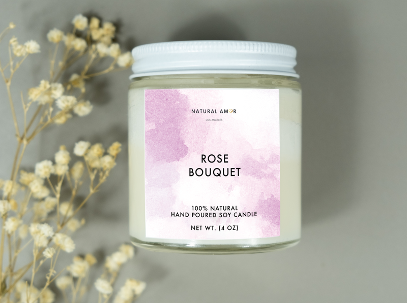 Rose Bouquet Natural Soy Candle